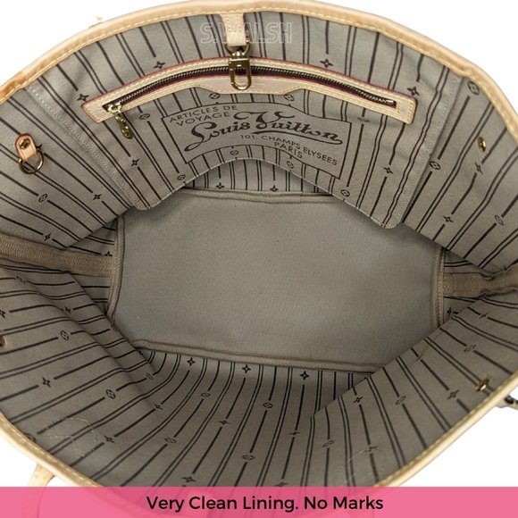 Louis Vuitton LV 👜 MINT Neverfull MM Monogram Beige Tote Bag SD2077 - Picture 6 of 16